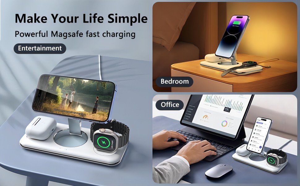 V18 wireless charger 3 in 1 